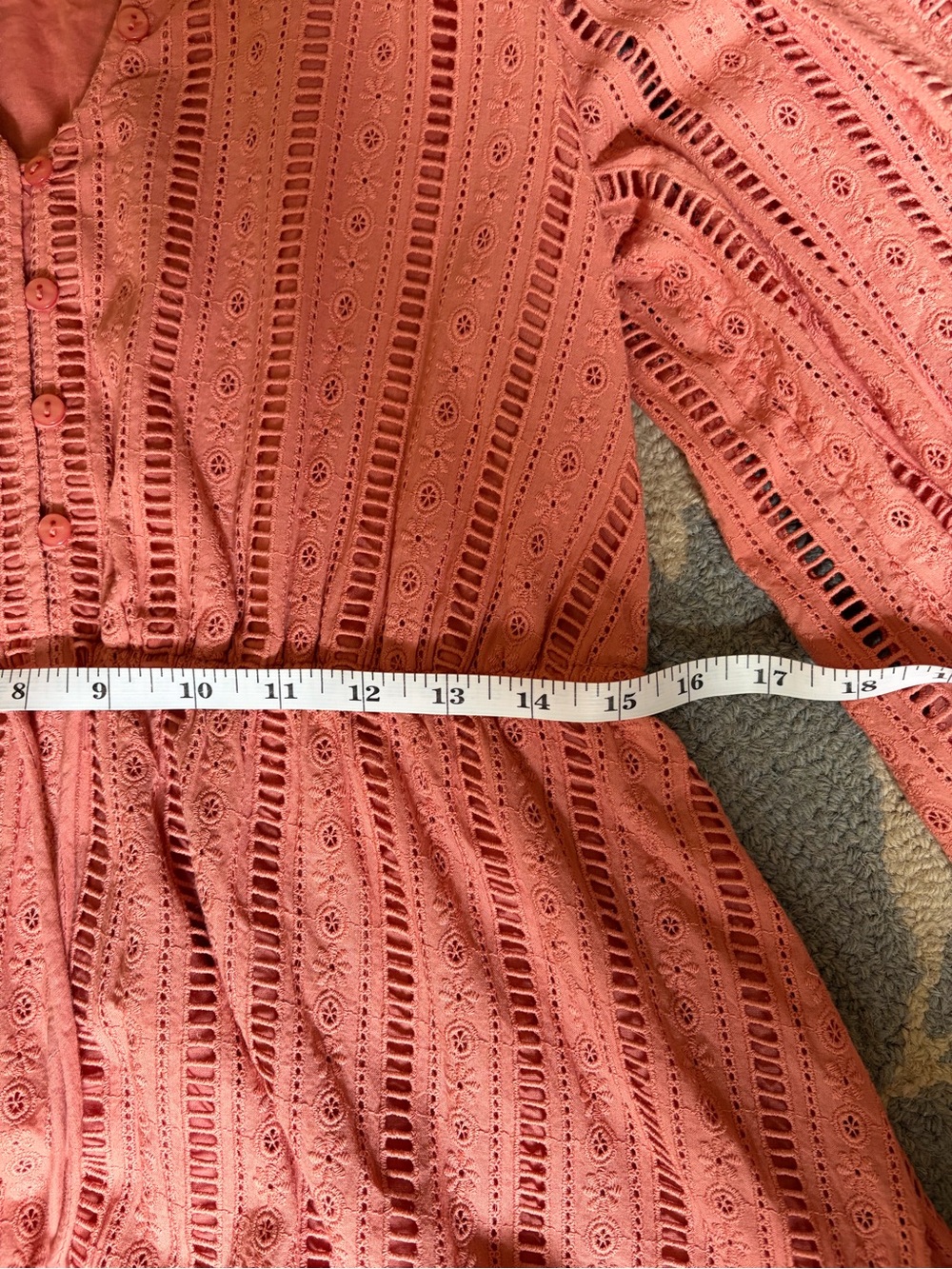 Anthropologie 100% Cotton Pink Dress - Picture 6 of 8